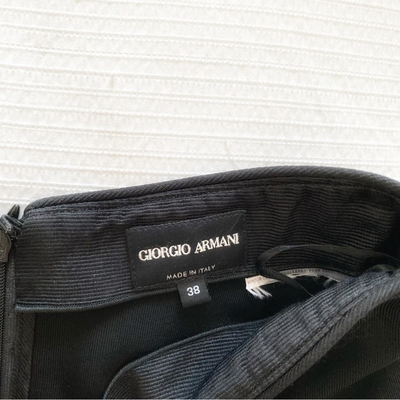 GIORGIO ARMANI BLACK HIGH RISE BANDAGE PENCIL SKIRT - XS (IT38) - Picture 7 of 10